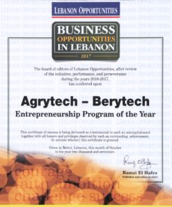 Entrepreneurship Program of the Year: Agrytech Award