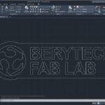 Berytech Fab Lab Logo - AutoCad Design